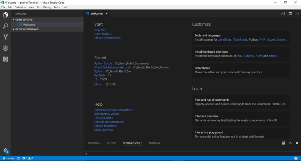 how to create a class in visual studio code python 2019